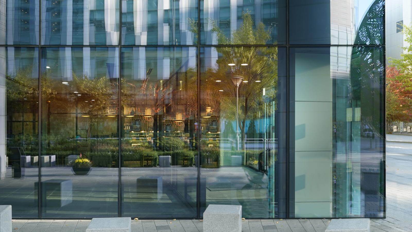 Glass storefront